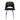 Silla de Comedor Hill Negra Moderna con Respaldo Capitoné y Patas Cromadas