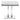 Kerwin U-Base Square End Table White And Chrome - MartincFurniture