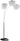 Miriam Crystal Drop Shade Floor Lamp Chrome - MartincFurniture