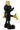 Escultura Decorativa Ratón Juguetón Resina Mate Elegante Negro Blanco Adorno Moderno