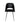 Silla de Comedor Hill Negra Moderna con Respaldo Capitoné y Patas Cromadas