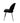 Silla de Comedor Hill Negra Moderna con Respaldo Capitoné y Patas Cromadas