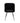 Silla de Comedor Hill Negra Moderna con Respaldo Capitoné y Patas Cromadas