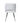Elegante Silla Comedor Moderna Hill Blanca, Respaldo Tapizado, Patas Cromadas Lujosas