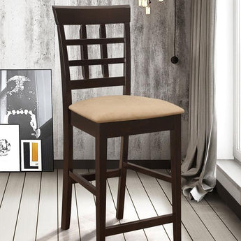 Gabriel Lattice Back Counter Chair Cappuccino