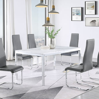 Montclair High Back Dining Chair Black And Chrome - MartincFurniture