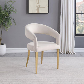 Galiano Velvet Upholstered Dining Arm