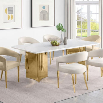 Galiano Velvet Upholstered Dining Arm