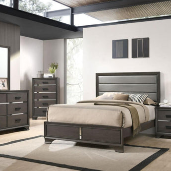 Cómoda Espejo Moderna B80037 y Mesita Noche: Solución Elegante Almacenamiento Dormitorio