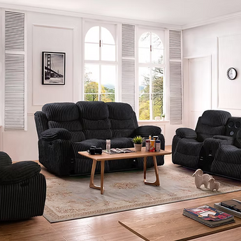 Sofá de 3 Plazas Flint Negro