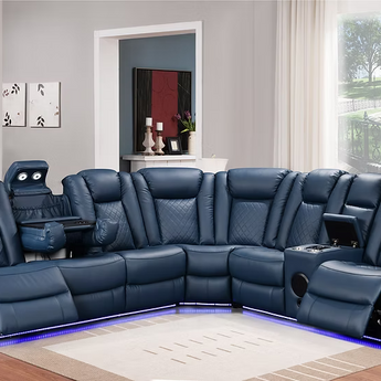 Elegante Sofá Modular Daytona Azul: Comodidad Moderna, Diseño Versátil para Tu Hogar