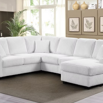 Elegante Chaise Lounge Lyon Blanco con Brazo Derecho para Máxima Relajación