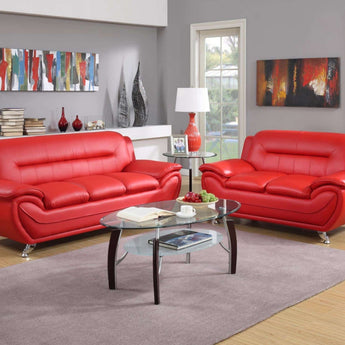 Juego de Sofá y Loveseat Vienna Moderno, Cómodo, Tapizado en Colores Elegantes