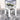 Dyer Square Glass Top End Table With Shelf White - MartincFurniture