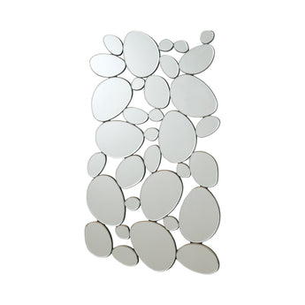 Topher Pebble-Shaped Decorative Mirror Silver - MartincFurniture