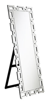 Tavin Geometric Frame Cheval Mirror - MartincFurniture