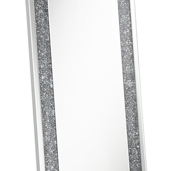 Valerie Crystal Inlay Rectangle Floor Mirror - MartincFurniture