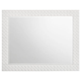 Espejo Moderno Brooklyn Lacado Blanco Elegante Decoración Hogar Minimalista