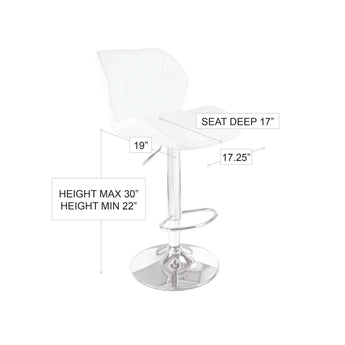 Elegante Taburete de Bar Diamante Negro Ajustable, Diseño Moderno, Confort Supremo