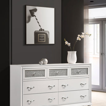 Barzini 7-Drawer Dresser White - MartincFurniture