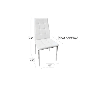 Silla de Comedor Diana Negra Elegante Diseño Moderno Ergonómica Metal
