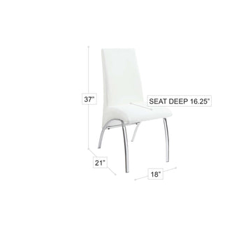 Silla de Comedor Milán Blanca Moderna y Cómoda para el Hogar Elegante