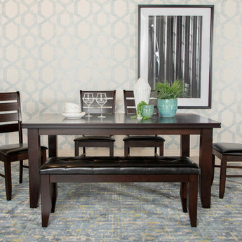 Dalila Dining Room Set Cappuccino And Black - MartincFurniture