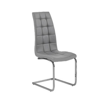 Silla Comedor Erika Gris Moderna: Confort Elegante, Diseño Duradero, Estilo Chic