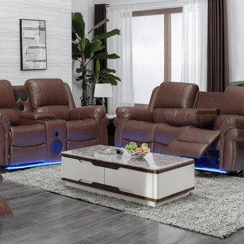 CESAR BROWN 2 PC (SOFA & LOVESEAT) - L433