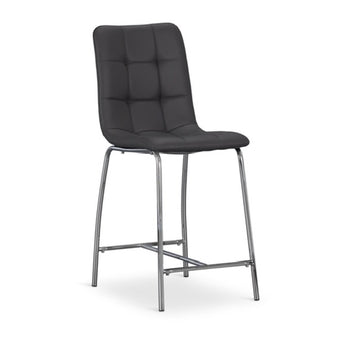 Taburete de Bar Matthew Negro, Altura Ajustable, Giratorio 360°, Reposapiés Ergonómico