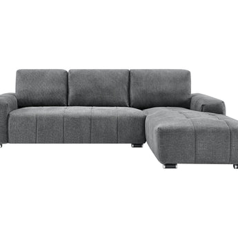 Sofá Seccional ROMA Gris Oscuro Moderno, Comodidad y Estilo con Chaise Derecho