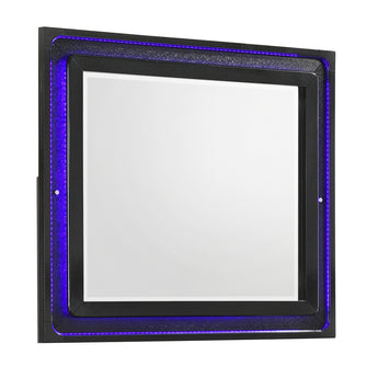 Penelope Rectangular Dresser Mirror Black - MartincFurniture