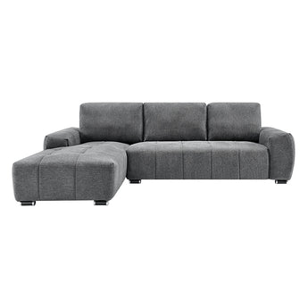 Sofá Seccional ROMA Gris Oscuro Moderno Lado Izquierdo Confort Premium