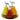 Juego de Peras Decorativas de Cerámica Multicolores para Cocina y Mesa