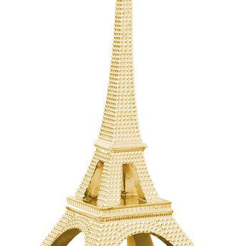 Elegante Escultura Decorativa Torre Eiffel Dorada Resina - París Sofisticado