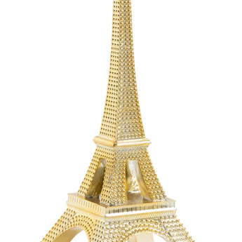 Elegante Escultura Decorativa Torre Eiffel Dorada Resina - París Sofisticado