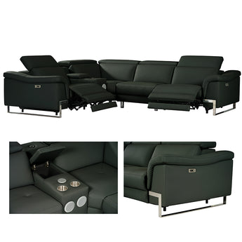Sofá Reclinable Eléctrico Spartacus 2025 Negro con Bluetooth y USB para Salón Premium