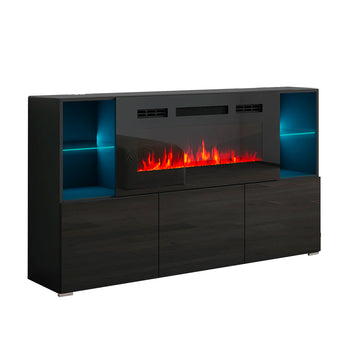 Aparador Moderno B310 con Chimenea Eléctrica y Luces LED - Elegancia Funcional