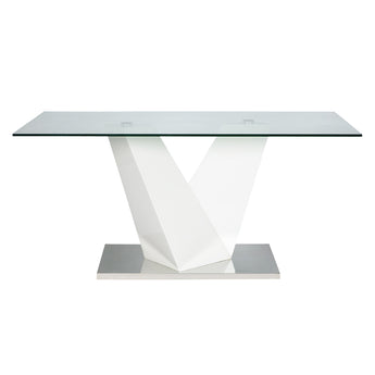Mesa de Centro Bono Lacado Blanco Brillante, Diseño Moderno y Funcional