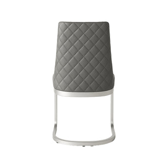Silla de Comedor Brenda Gris Moderna, Tapizada, Elegante y Confortable