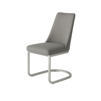 Silla de Comedor Brenda Gris Moderna, Tapizada, Elegante y Confortable
