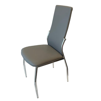 Silla Comedor Dalma Gris: Confort Elegante, Diseño Moderno y Tela Suave