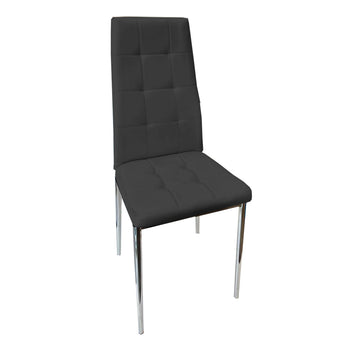 Silla de Comedor Diana Negra Elegante Diseño Moderno Ergonómica Metal