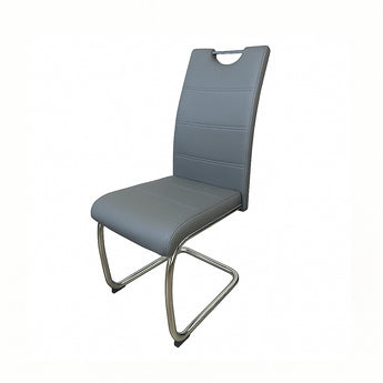 Silla de Comedor Houston Gris Moderna, Elegante, Cómoda, Diseño Minimalista