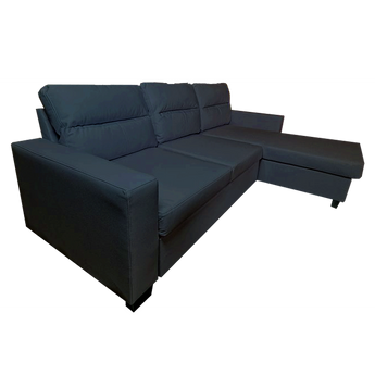 Seccional Reversible Daniel Negro: Sofá Cama Moderno, Almacenamiento Integrado, Diseño Compacto