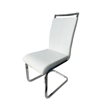 Silla de Comedor Mazel Blanca Moderna y Cómoda para el Hogar Elegante