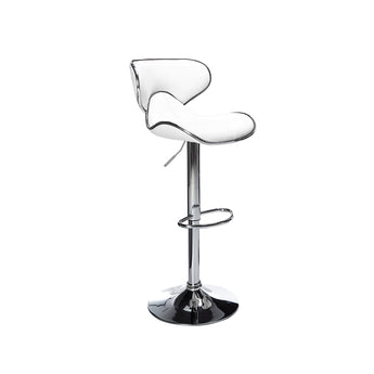 Taburete de Bar Pub Blanco Robusto Cómodo Moderno para Cocina Hogar