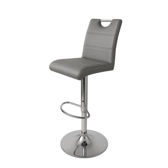 Taburete de Bar Rio Elegante Gris Moderno Altura Ajustable Diseño Ergonómico Confortable